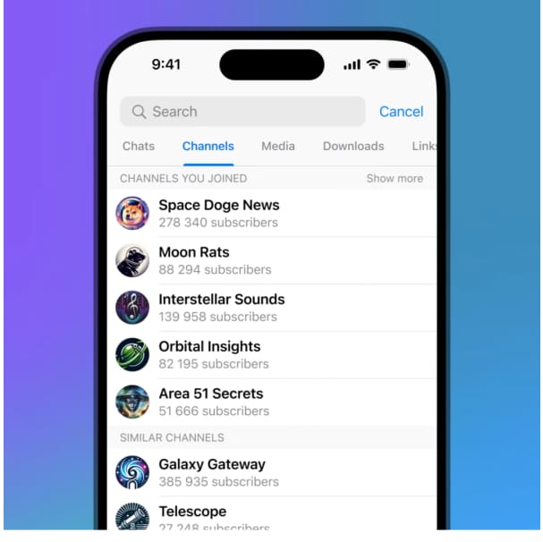 telegram channels